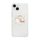 ＊momochy shop＊のちゃぷもちのクリスマス Soft Clear Smartphone Case