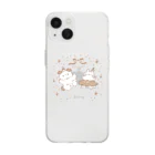 ＊momochy shop＊のちゃぷもちのクリスマス(ナチュラル) Soft Clear Smartphone Case