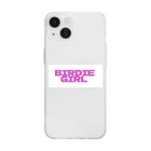 BIRDIE_GIRLのバーディーガールロゴ Soft Clear Smartphone Case