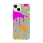 NeonLeakのペンキちゃん4 Soft Clear Smartphone Case