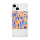 理系大学院生の出力のteal orange Soft Clear Smartphone Case