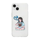 さやりさチャンネルのソフトクリアスマホケース「SAYA」【SAYARISA×hoppeコラボアイテム】 Soft Clear Smartphone Case