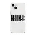 #428のbar code #428  black Soft Clear Smartphone Case