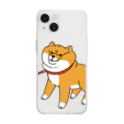 もんとみ | もっちり動物造形作家の散歩から帰りたくない柴犬 Soft Clear Smartphone Case