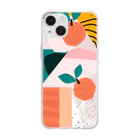 SANKAKU DESIGN STOREのフルーツモダンアートA。 Soft Clear Smartphone Case