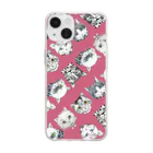 Ringo |  シュレの森　at SUZURIのNEKOS キャンディピンク Soft Clear Smartphone Case