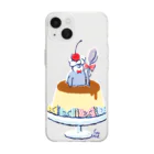 サトウノリコ*のペンギンプリン Soft Clear Smartphone Case