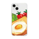 Wonder Bird Forestのピクセル・目玉焼きトースト Soft Clear Smartphone Case