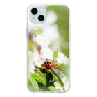 akane_art（茜音工房）の花フォト（てんとう虫とコデマリ） Soft Clear Smartphone Case