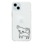 akane_art（茜音工房）のゆるチワワ（クリア） Soft Clear Smartphone Case