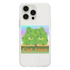 Charamaru MarketのＣＡＴ　ＴＲＥＥ Soft Clear Smartphone Case