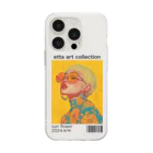 ETTA_ARTのサンフラワー Soft Clear Smartphone Case