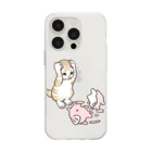 nya-mew（ニャーミュー）のやっちまったニャーちゃん Soft Clear Smartphone Case