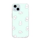 ワヌ山のワヌワヌワヌ（ミント色） Soft Clear Smartphone Case