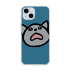 qnote_catsのちまき「ワー」(青) Soft Clear Smartphone Case