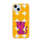 ねこじゃらしのカラフルな猫科動物 -colorful felines- Soft Clear Smartphone Case