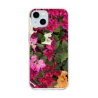 chatnoir8のFlower_Bougainvillea Soft Clear Smartphone Case