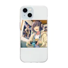 cao48485のゲームの夜に輝く笑顔 Soft Clear Smartphone Case