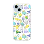 とり🐤のインコいっぱい Soft Clear Smartphone Case