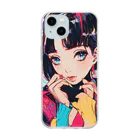 80s pop anime artのキュートな9 0 sアニメスタイル Soft Clear Smartphone Case