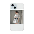 yusuke.shop1の物思いにふける女の子 Soft Clear Smartphone Case