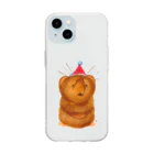 segasworksのトガリネズミとトンガリ帽子（サンタ帽） Soft Clear Smartphone Case