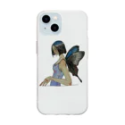 KushaMiのカラスアゲハ Soft Clear Smartphone Case