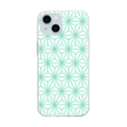 ヒマラヤン宮殿のAsanoha:ミント Soft Clear Smartphone Case