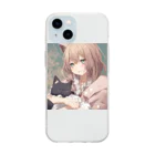 アニマルズの猫と美女 Soft Clear Smartphone Case