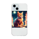 genki121227の猫のイラストグッズ Soft Clear Smartphone Case