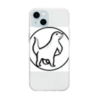 夢幻カワウソくんのお店のロゴマーク風カワウソくん Soft Clear Smartphone Case