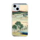 浮世絵屋の広重「冨二三十六景⑬　武蔵玉川」歌川広重の浮世絵 Soft Clear Smartphone Case