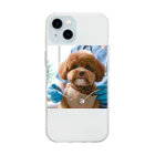 カムイショップの歯医者さんのかわいいマルプー犬 Soft Clear Smartphone Case