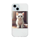 autumnの可愛い猫のイラストグッズ♥ Soft Clear Smartphone Case