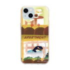 うさみみはものApartment Soft Clear Smartphone Case