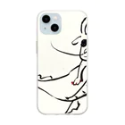 チエコストロークの新年のあいさつに来たドラゴン Soft Clear Smartphone Case