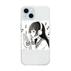 kibou0304の音楽を聴く女の子 Soft Clear Smartphone Case