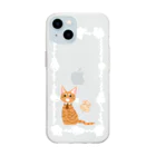 アトリエ『猫虹彩パレット』🐈🌈🎨の【クリア】薔薇フレーム Soft Clear Smartphone Case