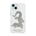 ZONICATROPICS / ゾニカトロピクスのGecko Heaven-ペロリなヤモリくん（ゴールドグレー） Soft Clear Smartphone Case