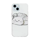 姫とすずり。のクロワッサンねこ Soft Clear Smartphone Case