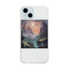 vectoの星と山 Soft Clear Smartphone Case