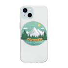 ファンシーTシャツ屋のアウトドアーワッペン Soft Clear Smartphone Case