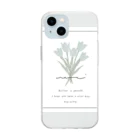 rilybiiの*ミルキーブルーチューリップの花束 Soft Clear Smartphone Case