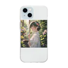 harusan29の植物や花を大切にする環境意識の高い子リス Soft Clear Smartphone Case