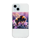 mitsuo712のラベンダーとハチ君 Soft Clear Smartphone Case