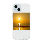 taka9428jpの夕日 Soft Clear Smartphone Case