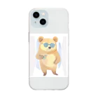 さとうさしみ。のメガネっクマ② Soft Clear Smartphone Case