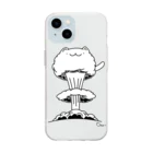 Our.s SUZURI店のにゃんと爆発 Soft Clear Smartphone Case