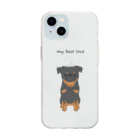 わんライフガーデンのOh my dog！プチブラバンソン(ブラックタン) Soft Clear Smartphone Case