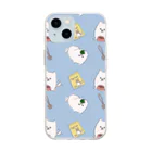 F_Illust_shopの白ぽめちゃんのパターンイラスト Soft Clear Smartphone Case